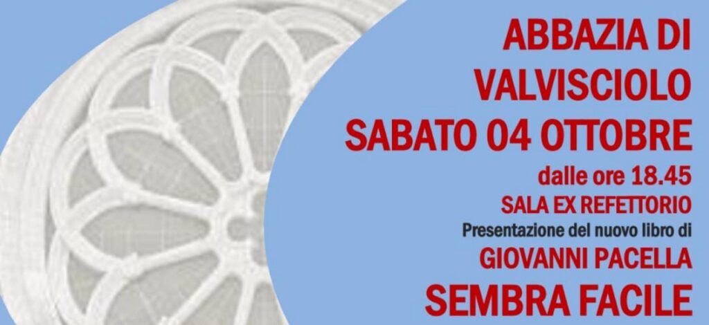 Il nuovo libro di Giovanni Pacella: “Sembra Facile”