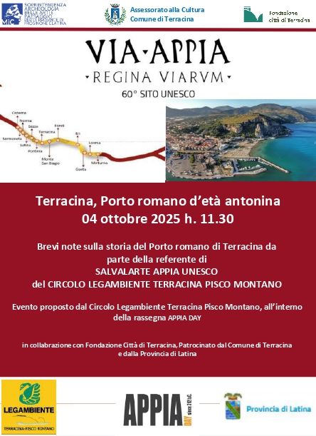 Terracina celebra l’Appia Day 2025: focus sul Porto Antico e sul “Cammino di Traiano”