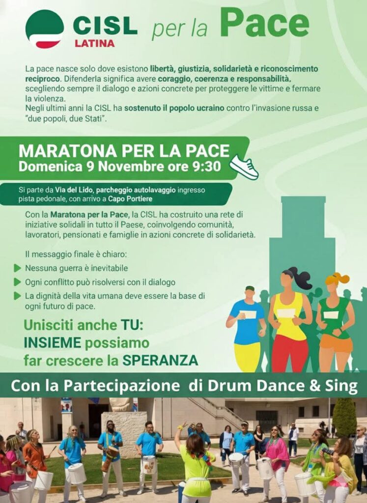 LATINA CORRE PER LA PACE