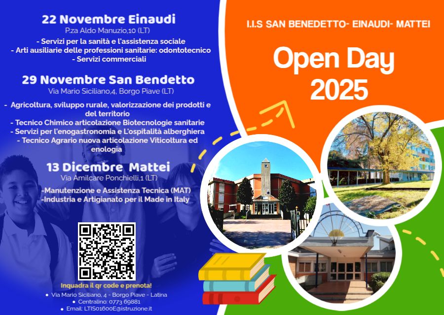 OPEN DAY – I.I.S. San Benedetto • Einaudi • Mattei