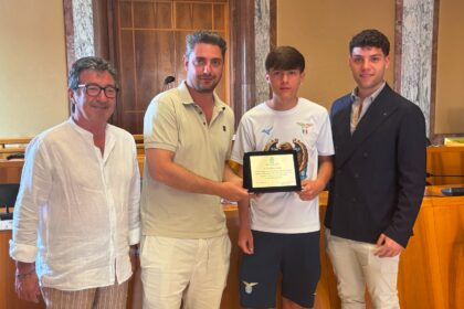 Giordano Gatto premiato dal Comune di Latina